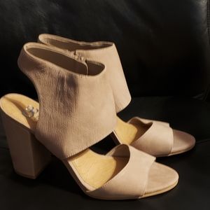 Women's Open Toe Shoes w/Side Zipper, Size 11